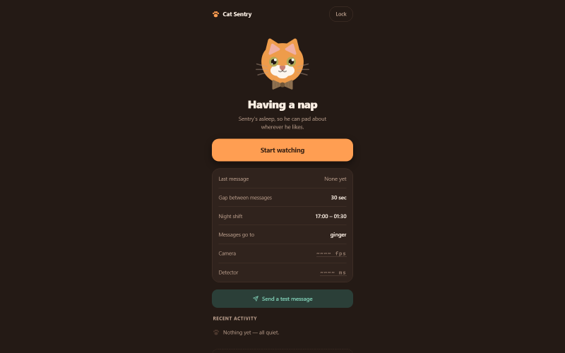 Cat Sentry — the interactive demo
